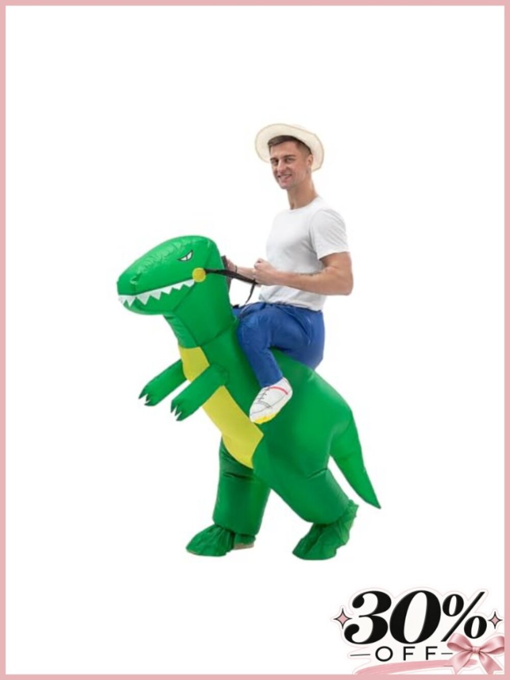 Inflatable Dinosaur Costume Adult Blow Up Suit Funny Halloween Cosplay